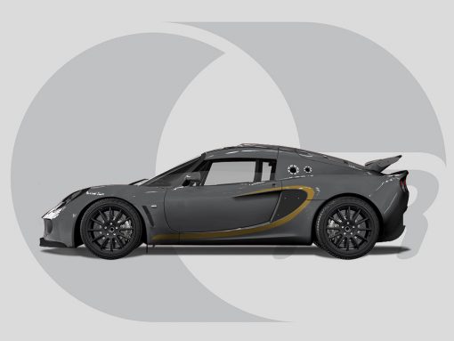 Lotus Exige Side Graphics Feature Line