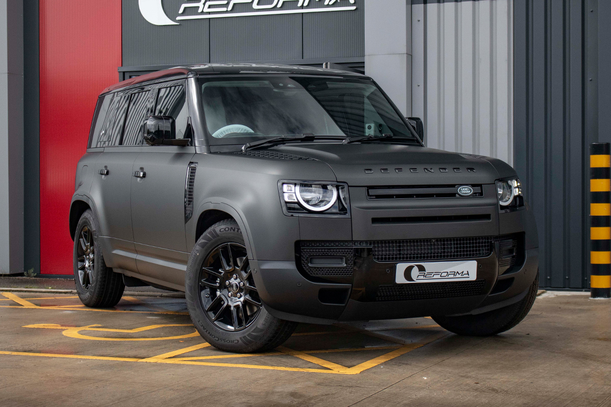 token koffer ik ben gelukkig Full Vehicle Wrap Land Rover Defender Matte Black – Reforma UK